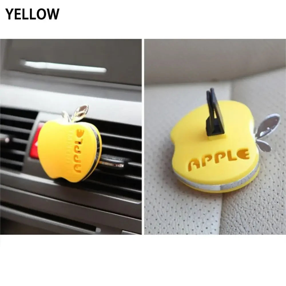 Cute Apple Shape Car Perfume Air Freshener Car Air Conditioning Outlet Clip Supplements Marine Lavender Peach Classic Flavor