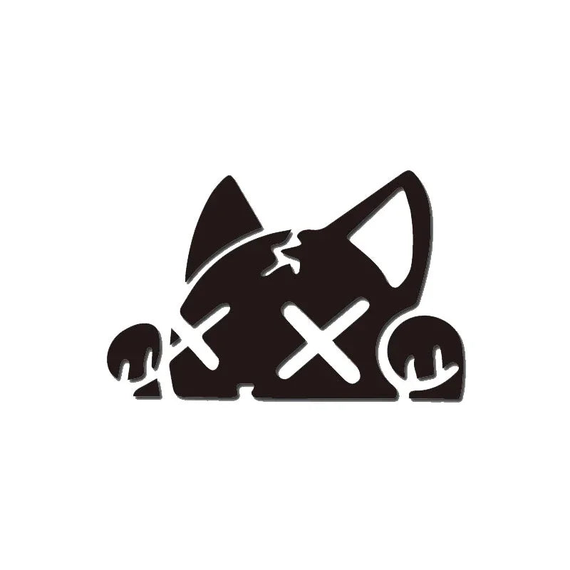 Cartoon Cat Vinyl Stickers Waterproof Decals for Car Truck Bumper Motorcycle Helmet - lifestyle view