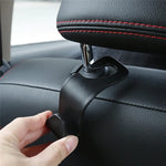 Black Car Seat Back Hook for Bags close-up view