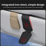 Universal Car Auto Sun Visor Eyeglass Hanger Clip Leather Glasses Holder Magnetic Multi- detail view