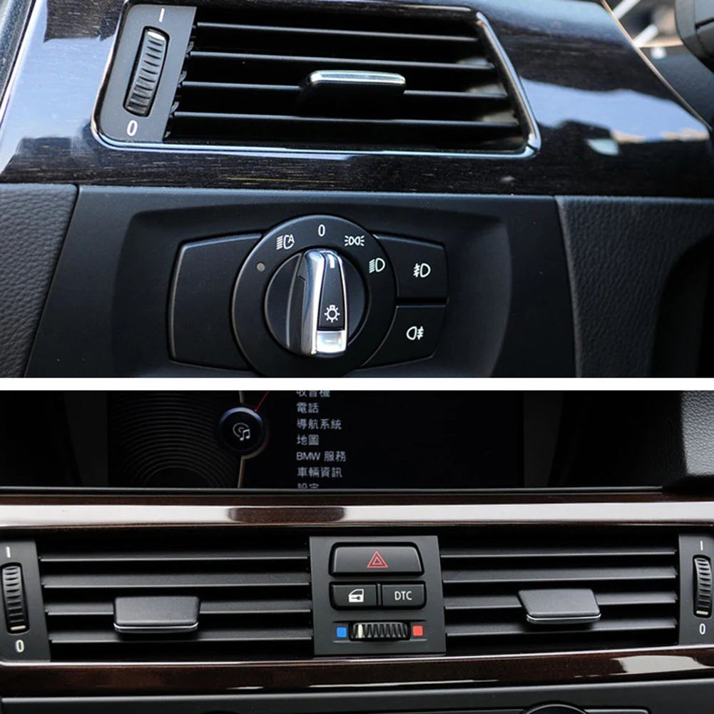 Front Rear A/C Vent Grille Slider Clip Car Air Conditioning Adjust Slider A/C Outlet Tab Clip Repair Kits for 05-12 3 Series E90