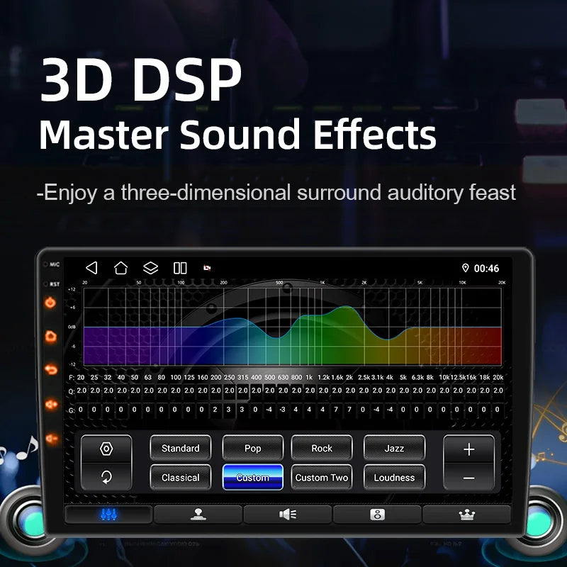 2026 New 2Din car radio, Snapdragon Android 15 supports CarPlay and Android Auto, suitab detail view