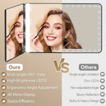 Car Makeup Mirror with 3 Way Lights, Sun Visor Vanity Mirrors For Truck, Car Accessories for Women, Espejo Para Carro Fits Gift