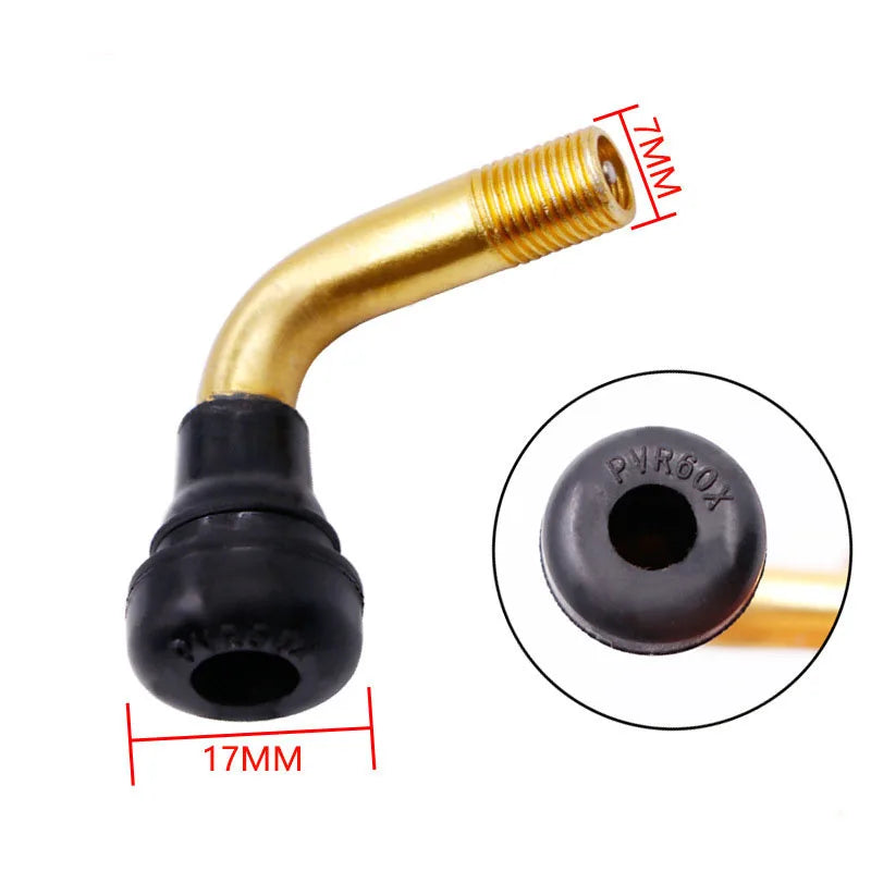 PVR50 PVR60 PVR70 Motorcycle Tubeless Tire Valve Stem 90 Degree Rubber Angle Nozzle additional angle