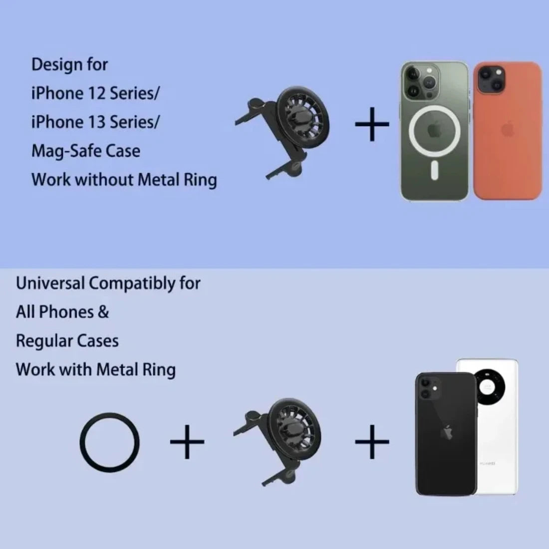 Round Air Outlet Phone Holder Car for Mercedes Benz | Magnetic Phone Stand close-up view