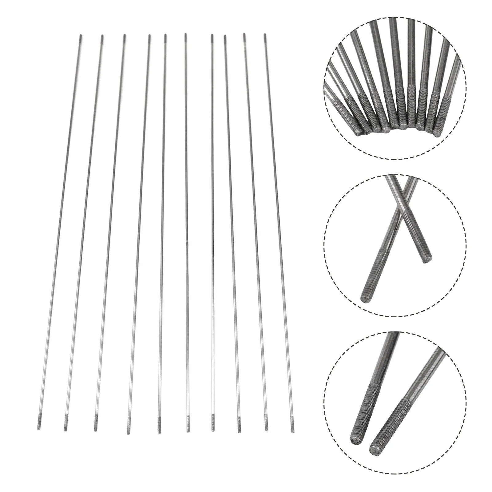 10PCS M2 Stainless Steel Threaded Tie Push Rod Servo Linkage Dia 1.8/2.6mm 150/200/250/300mm Shaft Pull For RC Boat/Aircraft Mod