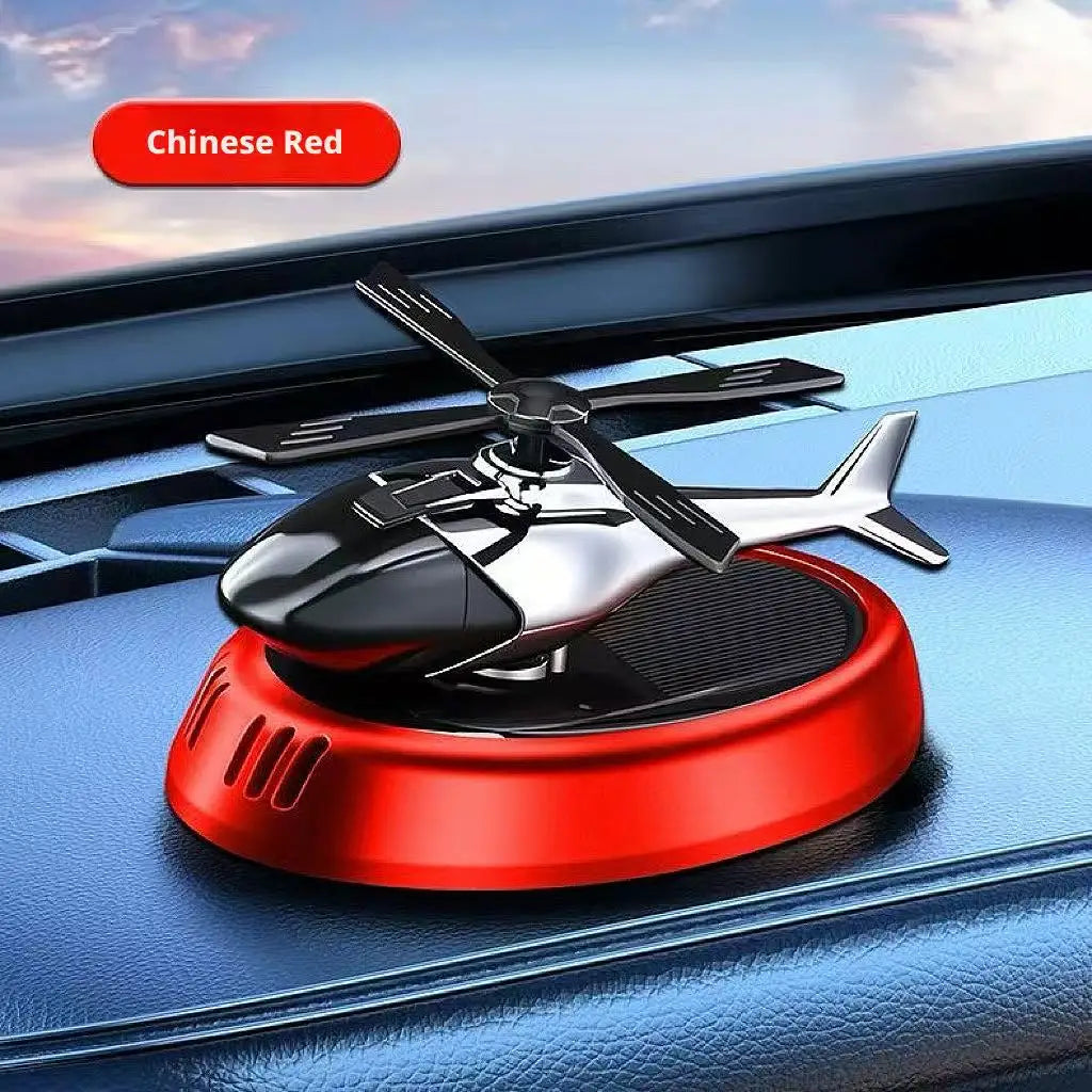 Luxury Solar Powered Aircraft Car Freshener Rotating Dashboard Aromatherapy Perfume Long Lasting Auto Interior Decor Gift