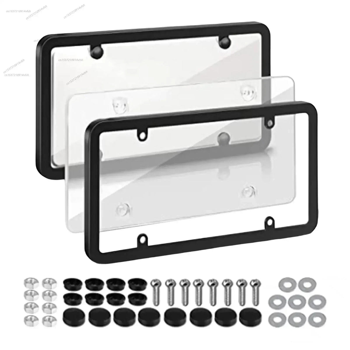 American car license plate frame, universal license plate holder, license plate bracke close-up view