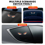 Devil’s Eye Shaped Car Window Decorative Light With Suction Cup Solar/USB-C Rechargeable Red Yellow White Flashing Warning Lamp