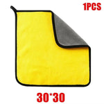 1/6pcs Microfiber Cleaning Towel | Thicken Soft Drying Cloth for Car Body Washing detail view