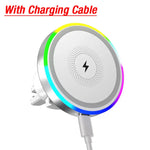 RGB Light Car Magnetic Phone Holder | Wireless Charger for Magsafe iPhone close-up view