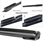 Universal Car Wiper Blades | Soft Dual Rubber Frameless Windshield Wipers alternate view