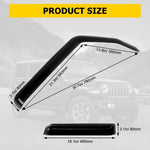 4Pcs Side Window Deflectors Rain Guards for Jeep Wrangler JL 2018-2023 | In-Channel Vent detail view