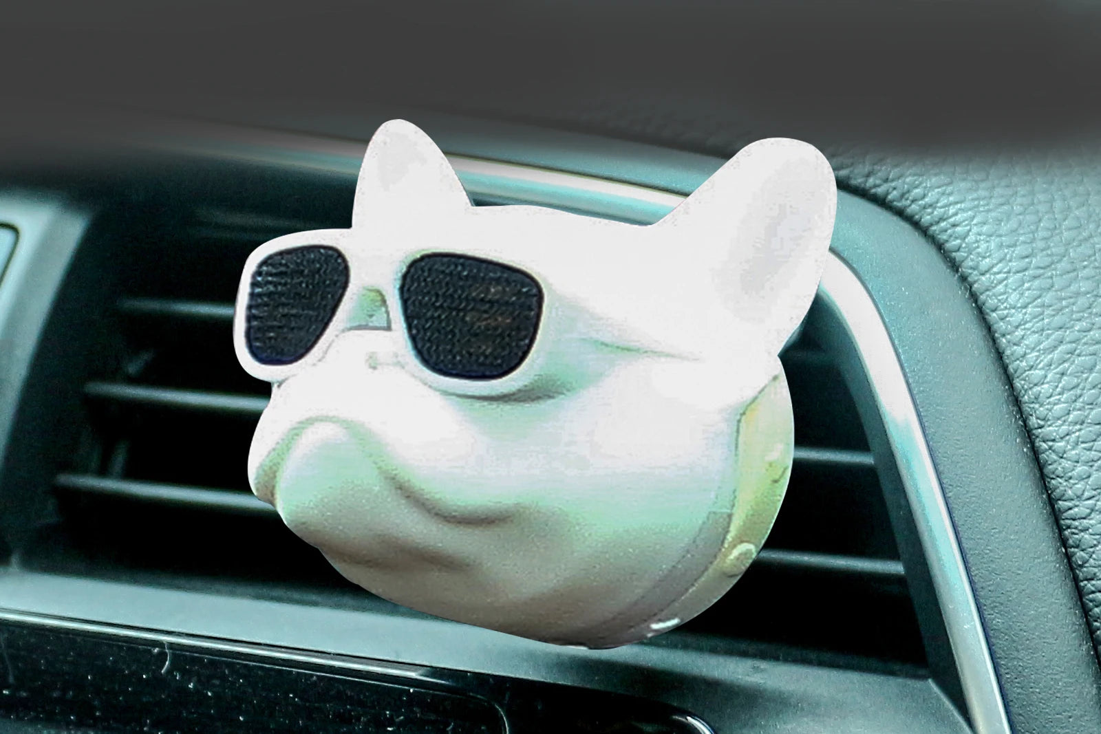 Creative Bulldog Car Freshener | Fun Air Scent Gift Box for Auto Interior lifestyle view