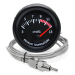 Universal 52mm 2" Car Auto Exhaust Gas Temp Gauge 300-1300°C 12V EGT With Sensor additional angle