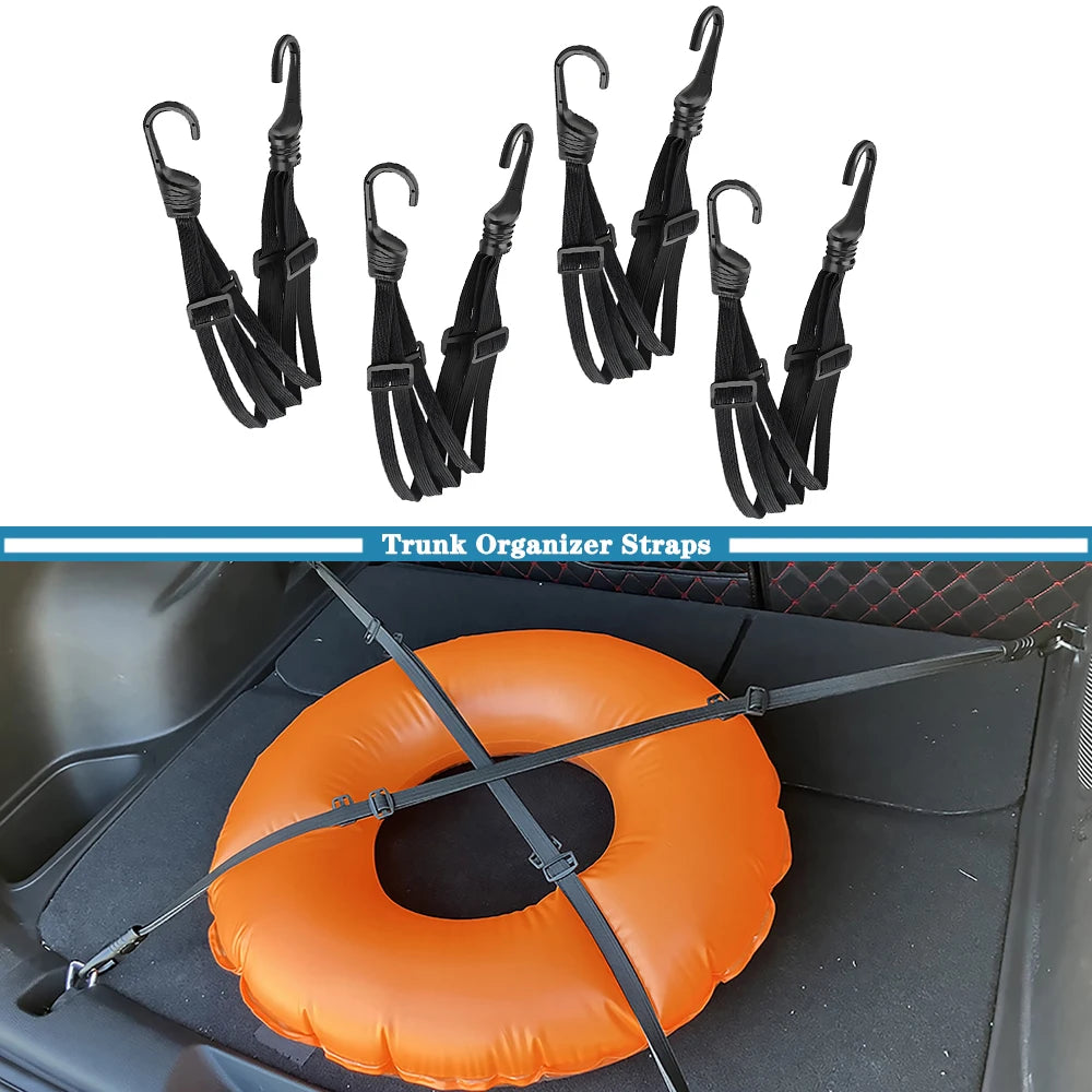 Car Trunk Organizer Elastic Straps for Jeep TJ JL JK JKU Wrangler JT Gladiator 1997-2025 for Moving