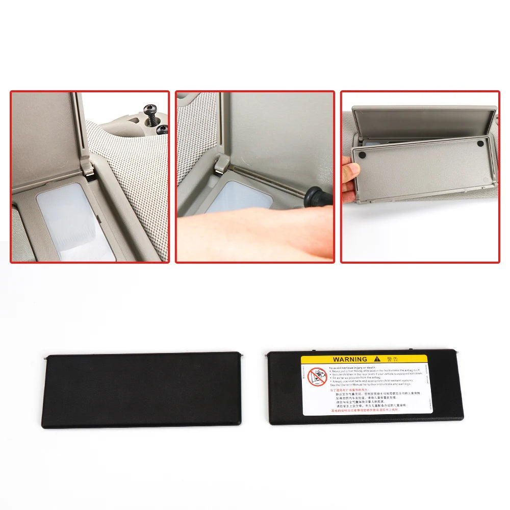 Sun Visor Shade Mirror Cover Replacement Interior Makeup Mirror Cover for Opel Insignia 2010 2011 2012 2013 2014