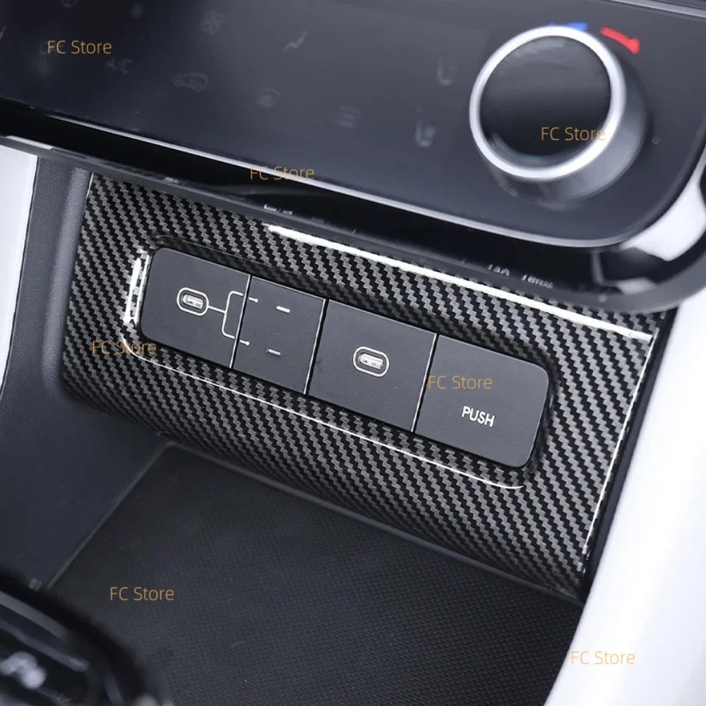 For Hyundai For Tucson NX4 2025 2026 Center Console Cover Interior Styling Style USB Port Charger Socket Frame Trim Auto Interio