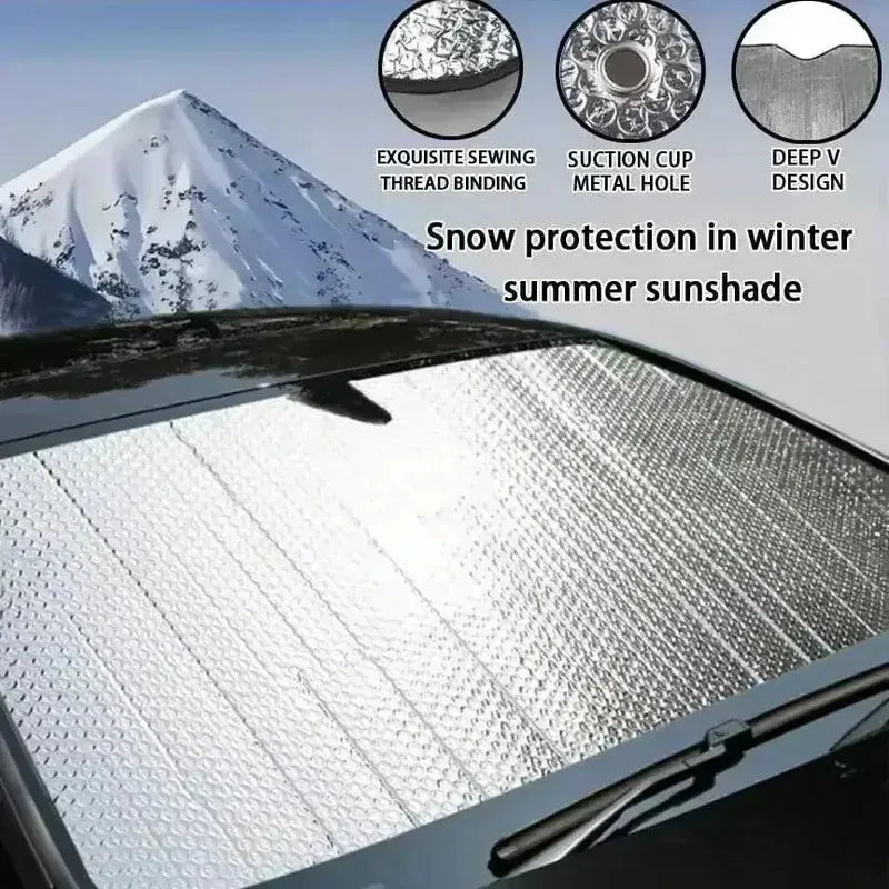 Car Sunshade Window Sun Shade for Front Windshield | UV Protection Car Windshield Cov alternate view