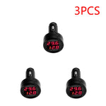 2 IN 1 Car Voltmeter Thermometer | 12V 24V Cigarette Lighter Battery Monitor alternate view