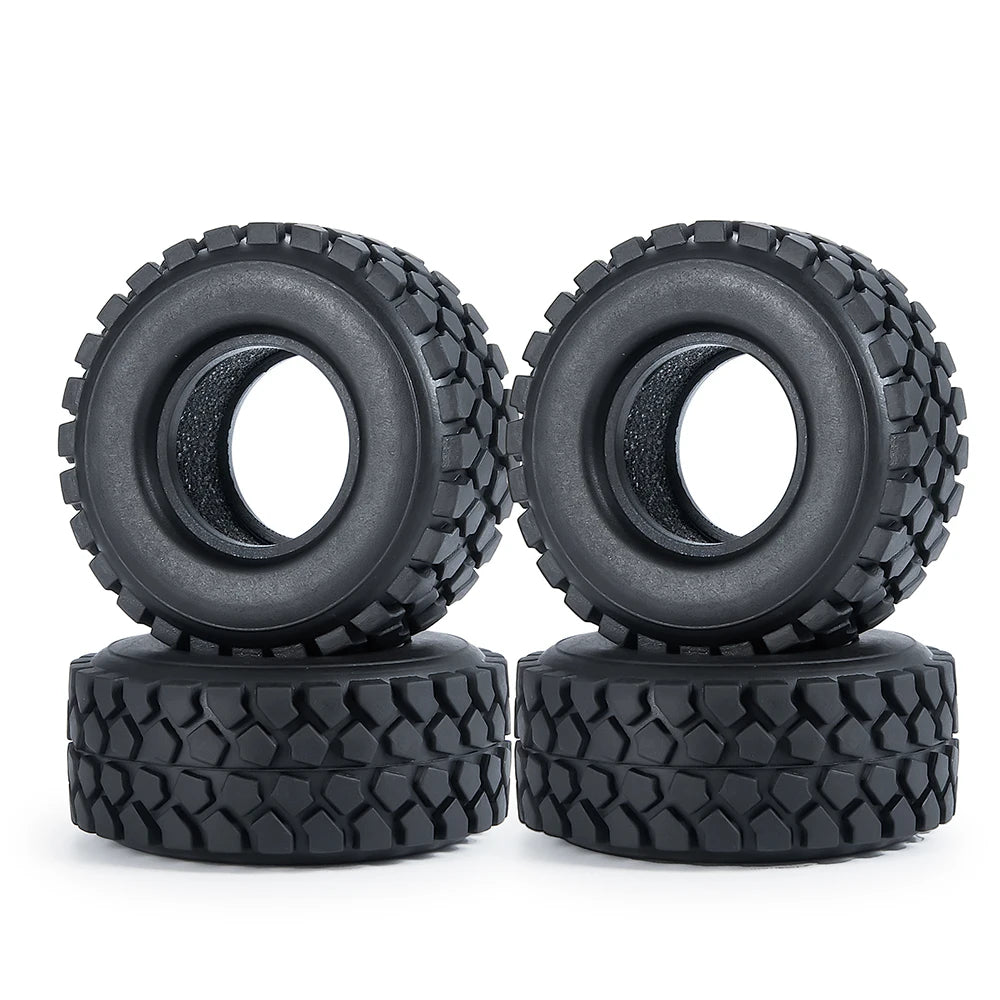 Mud Terrain Rubber Tyres 4PCS 1.0 Inch for 1/18 1/24 Axial SCX24 TRX4M Crawler additional angle