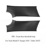 For Tesla Model Y Juniper 2025 Front Rear Door Sill Protector Threshold Strip A Pillar close-up view