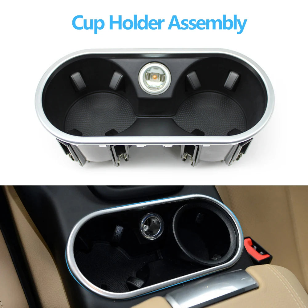 Car Front Center Console Cup Holder Compartment for Porsche Cayenne 2011-2017 | Direc alternate view