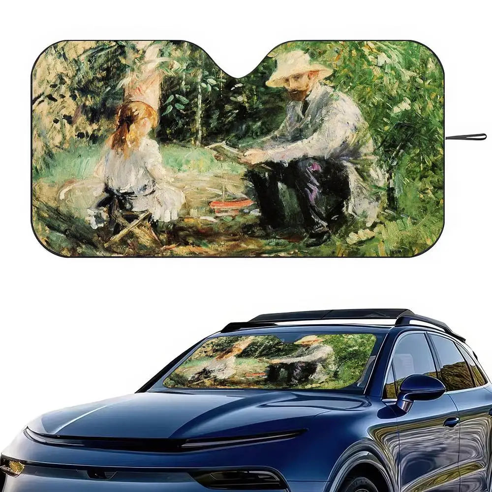 Starry Night Van Gogh Art Windshield Sun Shade | Car SUV Truck Front Window Protector alternate view