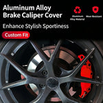 4Pcs Metal Car Wheel Caliper Covers Brake Caliper Anti Dust Protective Disc Shell for close-up view
