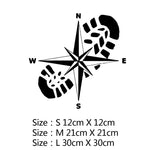 Car Sticker Creativity 10 Styles Adventure Sports Compass Vinyl Decals Car Bumper Body Rear Window Glass Decorative Decals