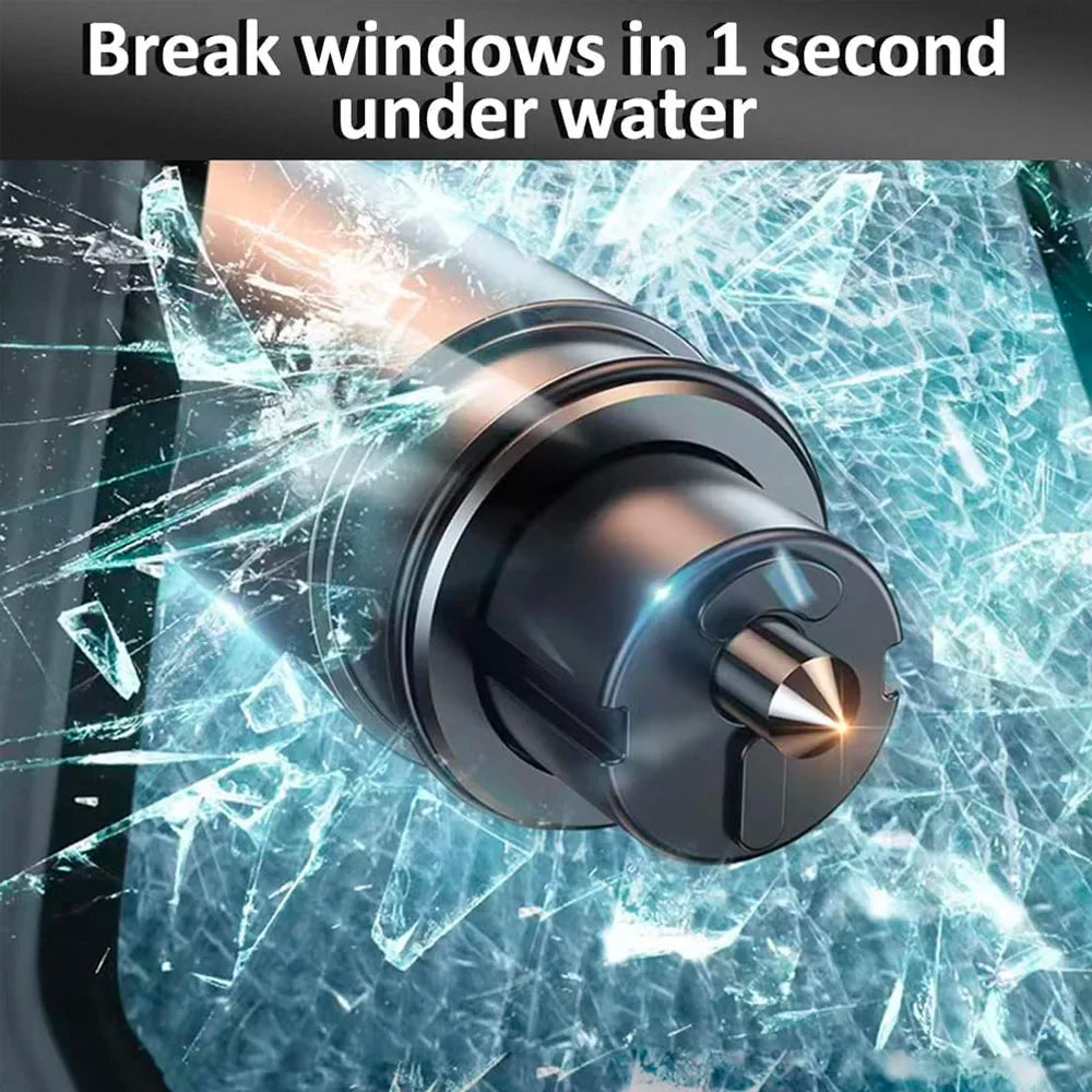 2 In 1 Car Safety Hammer | Emergency Glass Breaker and Seatbelt Cutter alternate view