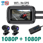 Motorcycle Dash Cam | Dual 1080P, Waterproof, WiFi, GPS alternate view