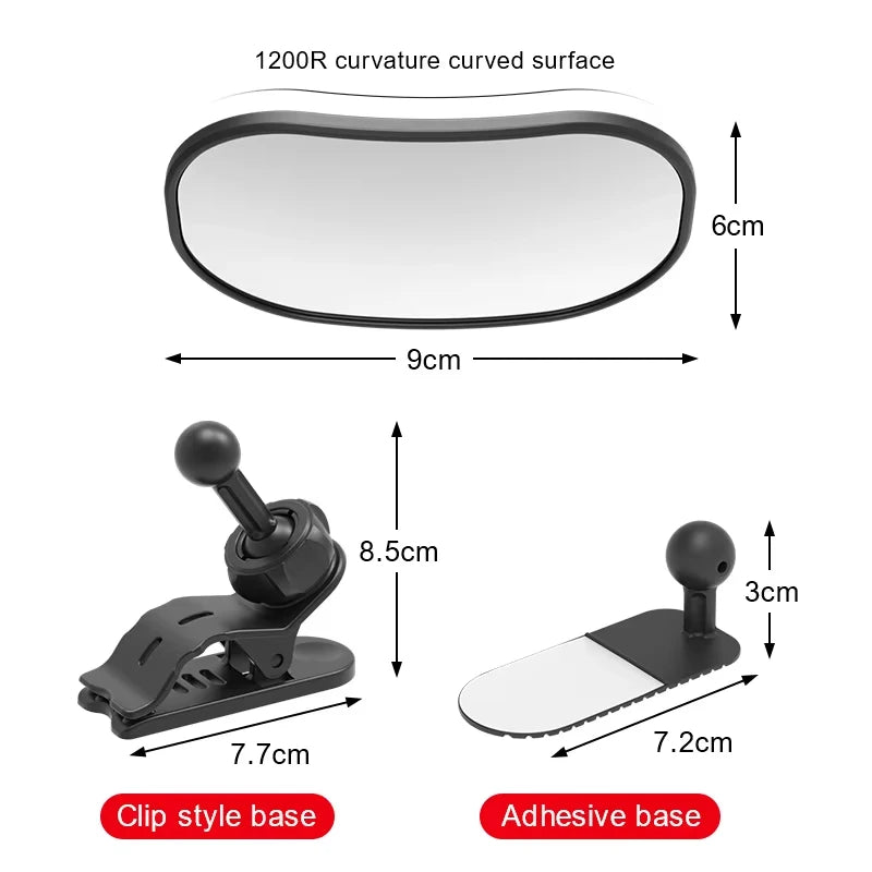 New Car Rearview Mirror Wide View Safety Mirror For Windshield Infant Car Seats Cle additional angle