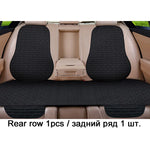 Flax Car Seat Cushion Pad Thick Fiber Filled Seat Cover lifestyle view