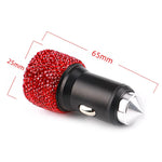 New Bling USB Car Charger 5V 2.1A Dual Port Fast Adapter Pink Car Decor Car Styling additional angle