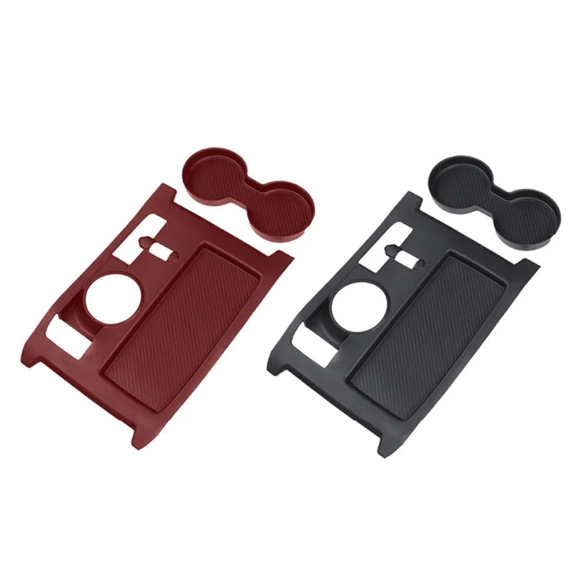 1SET Center Console Silicone Storage Box Mat Cup Holder Insert For Ford Mondeo 22-25 Ant detail view