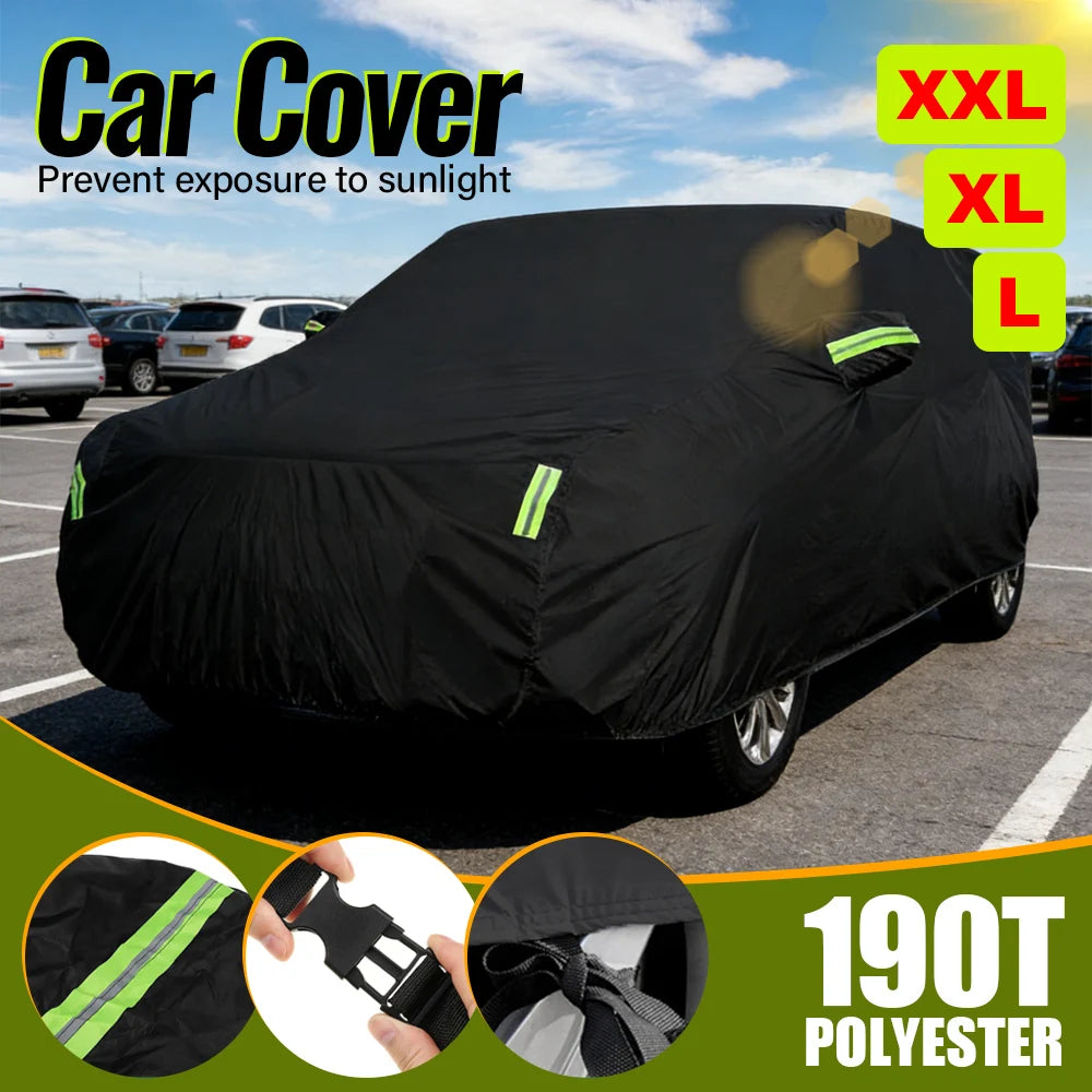 190T Full Car Cover for SUV | Universal Rain Snow All Weather Protection lifestyle view