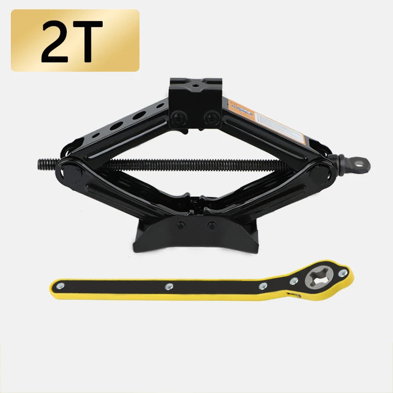 1.5T/2T Car Scissor Jack Auto Emergency Crank Lift Stand Labor-Saving Repair & Tire Repl detail view
