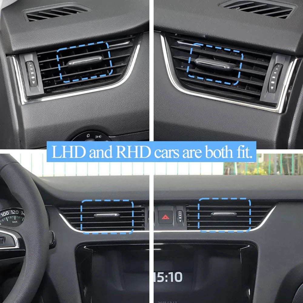 LHD RHD Car Front Left Right Middle Air Conditionner AC Vent Grille Outlet Tab Clip Slider For Skoda Octavia 2015-2021 5E0819701