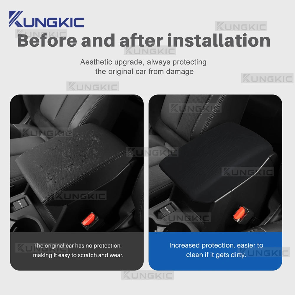 KUNGKIC For Subaru Forester 2025 2026 2027 LHD RHD Car Silicone Armrest Box Lid Cover Armrest Center Console Tray Box Protect