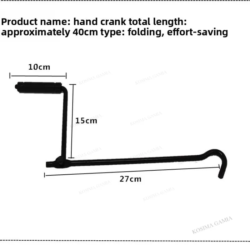 Car Jack Rocker Folding Handle Foldable Car Hand Jack For Scissor Jack Rocker Gener additional angle