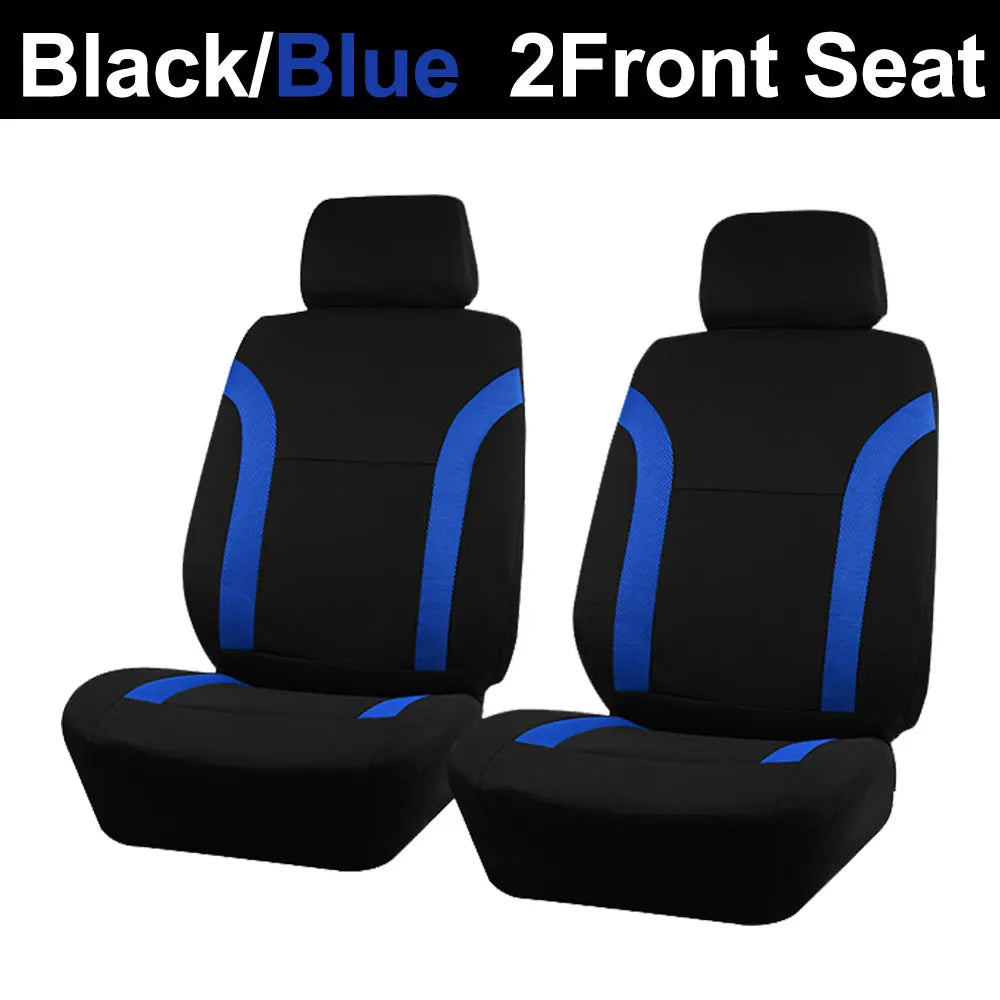 AUTO PLUS Sports Universal Polyester Car Seat Cover Set Fit Most Car Plain Fabric Bic lifestyle view