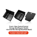YZ Tesla Model 3 Highland 2024 Model Y Juniper 2025 Storage Box Center Armrest Hidden close-up view