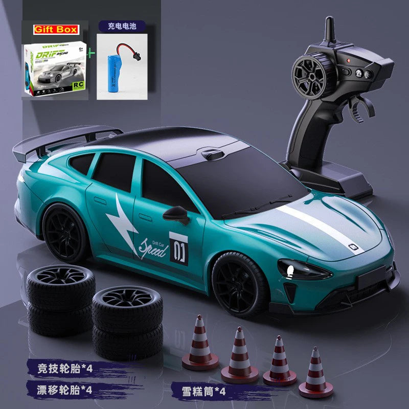 2026 New, Limited Edition Rc Drift GT3 RS 911 mi SU7 1:24 Drift Racing Car, Racing Kid close-up view