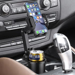Car Cup Holder Mount Expander with Car Cell Phone Holder 2 in 1 Multifunctional Car Cup Holder Expan