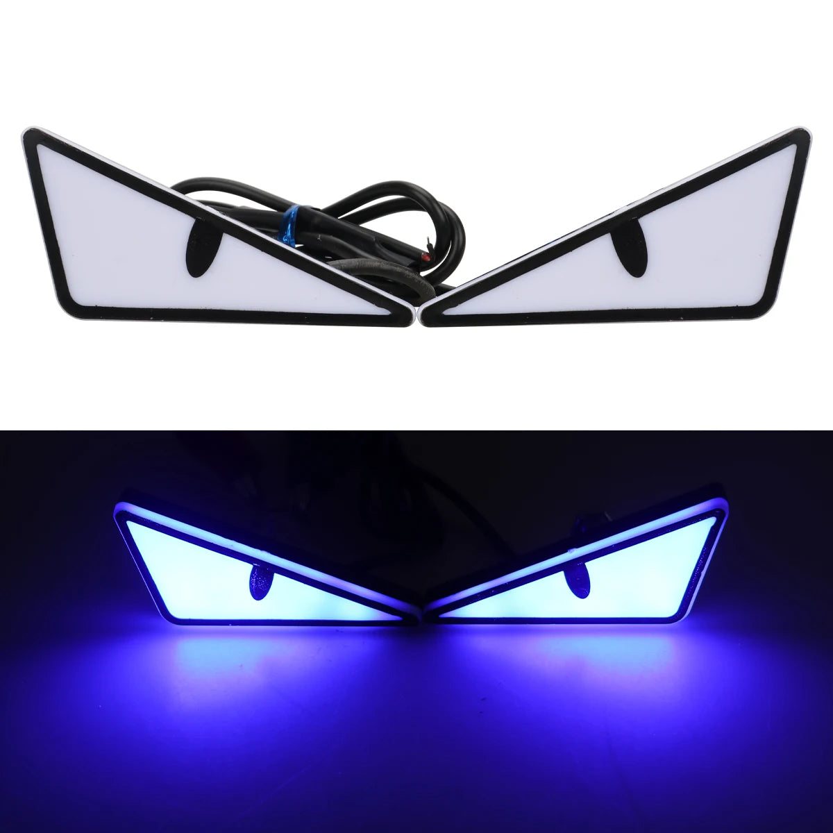 Universal Car LED Devil Eyes Light Demon Eyes Headlight Motorcycle Mini Turn Signal additional angle