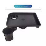 Car Dining Table with Dual Cup Holders | Portable Car Tray for Drinks and Snacks