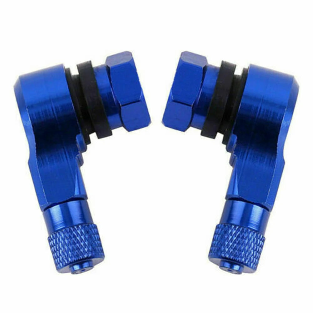 2PCS CNC Motorcycle 90 Degree Angle Valve Stems | Aluminum Tubeless Tire Pressure Che lifestyle view