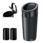 Car Trash Can (with Lid) Auto Dust Organizer with Garbage Bags Small Car Trash Bin Can Car Interior
