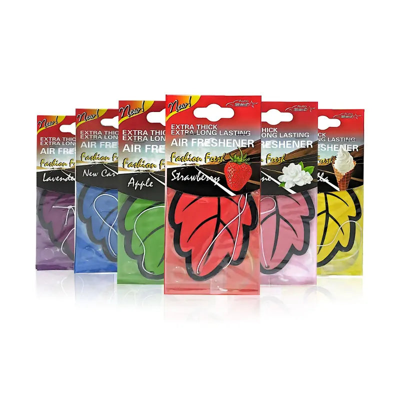 Natural Scented Tea Paper Car Air Freshener | Leaf Shape Hanging Vanilla Perfume